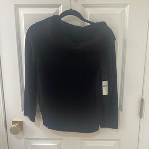 Anthropologie Off the Shoulder Black Sweater - Size Medium